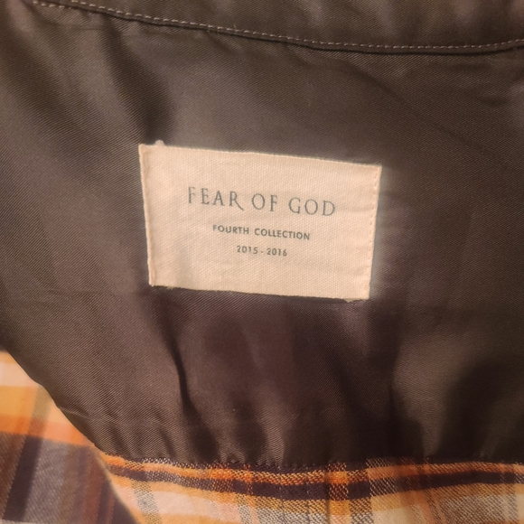 Fear of God Flannel Shirt | Fourth Collection | Yellow/Black | Long Sleeve - Picture 3 of 4